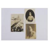 (3) WWII Japanese Soldier Portrait Photos
