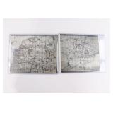 (2) WWII AAF Bomb Mission Map Photos