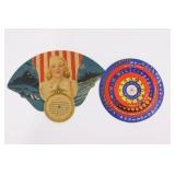 WWII U.S. Insignia Wheel and Patriotic Fan