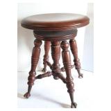 Antique Piano Bench - NO SHIP - Beautiful