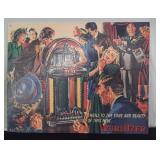 Metal Wurlitzer Advertising Sign