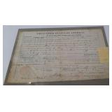Original 1854 Marshall County, Iowa Land Grant