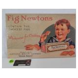 Metal Fig Newtons Advertising Sign