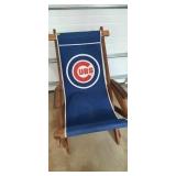 NO SHIP: Chicago Cubs Wood/Canvas Lounger