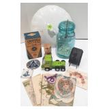 Vintage Misc - tin type, jar, crayons, etc