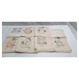 Vintage Embroidered Tea Towels - nice condition