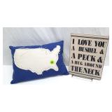 USA Pillow & Sign