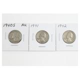 (3) Silver Washington Quarters