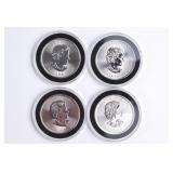 (4) 2014 1oz Silver Maple