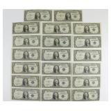 (20) One Dollar Silver certificates.
