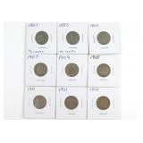 (9) Liberty Head Nickels