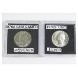 (2) 1976-S Silver Washington Quarters