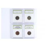 (4) Jefferson Nickels. Slabbed