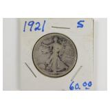 1921-S Walking Liberty Half Dollar