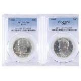 (2) 1965 Kennedy Half Dollar Special Mint Set