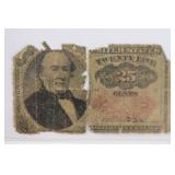 1874 Fractional Currency. Twenty Five Cents