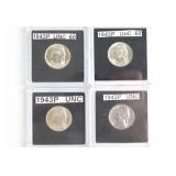 (4) 1943-P Wartime Silver Nickels