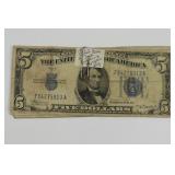 (4) Series 1934 A Five Dollar Silver Certificates