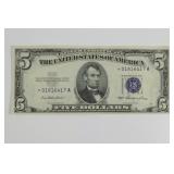 Series 1935 Five Dollar Silver Certificate Star No