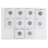 (10) Mercury Head Dimes