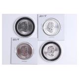 (4) 2014 1oz Silver Maple