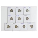(10) Mercury Head Dimes