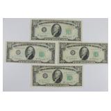 (4) Ten Dollar Fed Reserve Notes