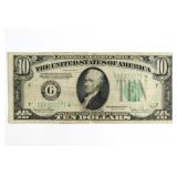 Series 1934 D $10 Silver certificate Star Note