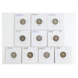 (10) Barber Dimes