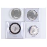 (4) Canadian & Austrailian Silver Bullion Coins