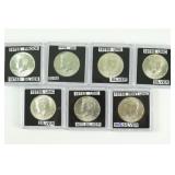 (7) 1976-S Kennedy Half Dollars. Silver version