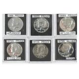 (6)  40% Silver Kennedy Half Dollars. Proof Strike