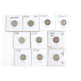 (10) Mercury Head Dimes