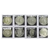 (8) 40% Silver Eisenhower Proof & UNC Dollars