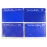 (4) US Proof Sets. 1969, 1971, & 1972