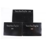 (3) US Proof Sets. 1976, 1981 & 82