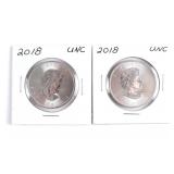 (2) 1oz Silver Maple