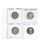 (4) Proof Washington Quarters (not silver strikes)