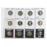 (12) Proof Washington Quarters (not silver)
