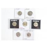 (7) Wartime Silver Nickels