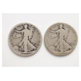 (2) Liberty Walking Half Dollars. 1917 & 1917-D