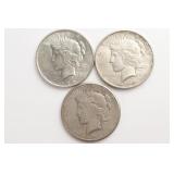 (3) Peace Dollars