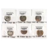 (6) Kennedy Hlaf Dollars 1971-D & UP