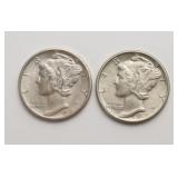 1939 & 1939-D Mercury Head Dimes