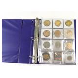 Binder of 62 Various Tokens - see photos