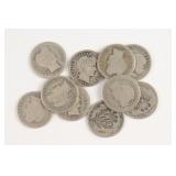 (10) Barber Dimes