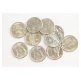 (10) High Grade Mercury Head Dimes