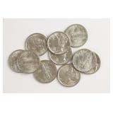 (10) High Grade Mercury Head Dimes