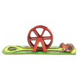 Chipper Chipmunk Treadill Tin Litho Toy J.Chein