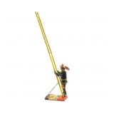 Vtg Marx Tin Windup Climbing Fireman & Ladder
